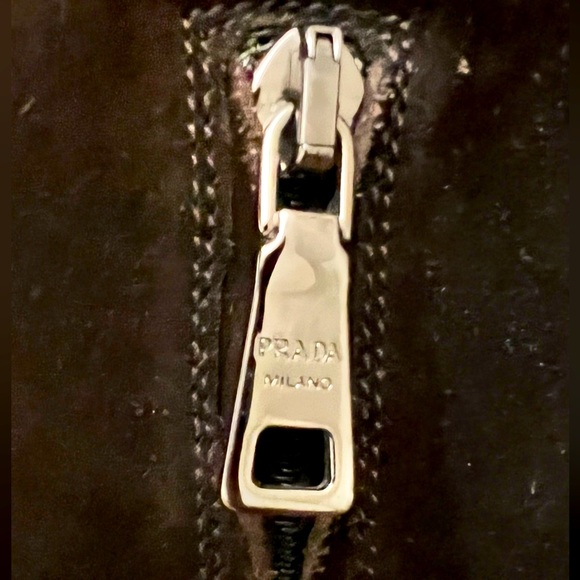 PRADA Milano brown suede, distressed, stamped boots - Picture 5 of 6